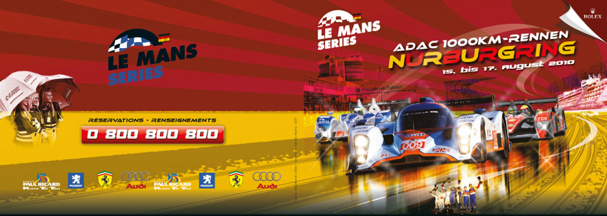 Dépliant 2 volets - recto - Le Mans séries 2010