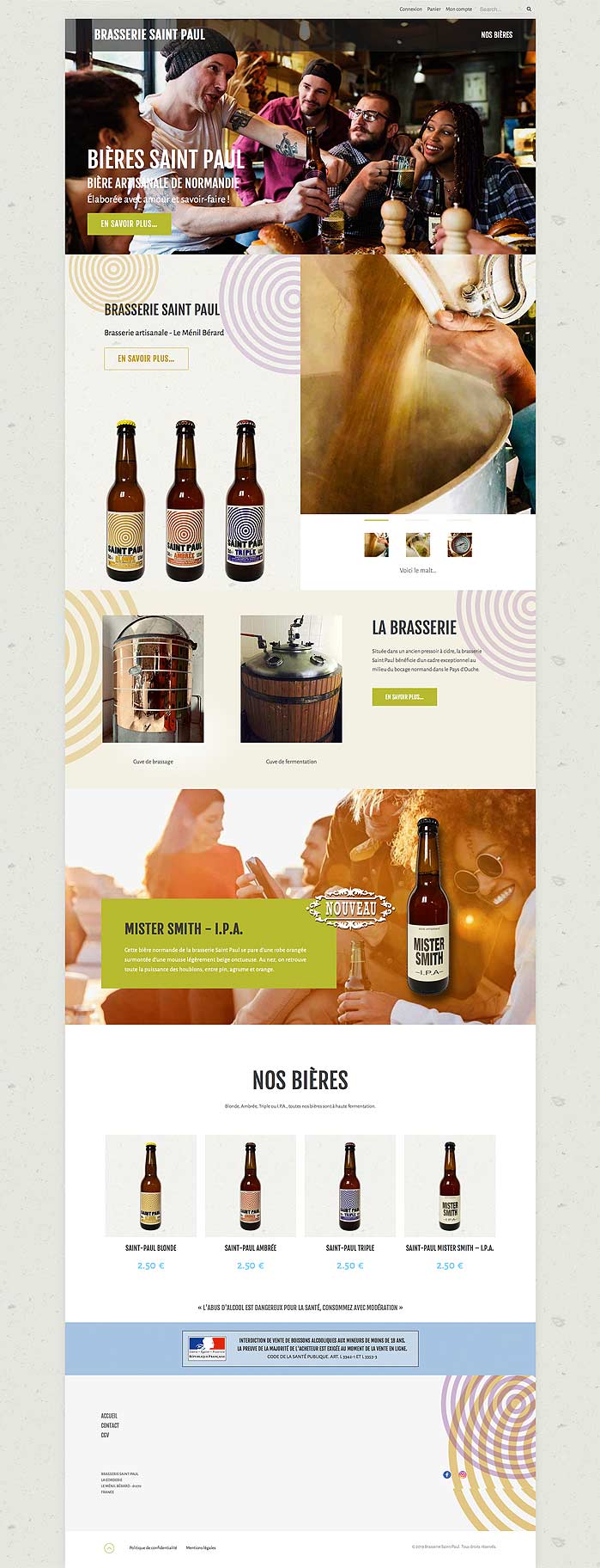 Homepage site brasserie saint paul - bière artisanale de normandie